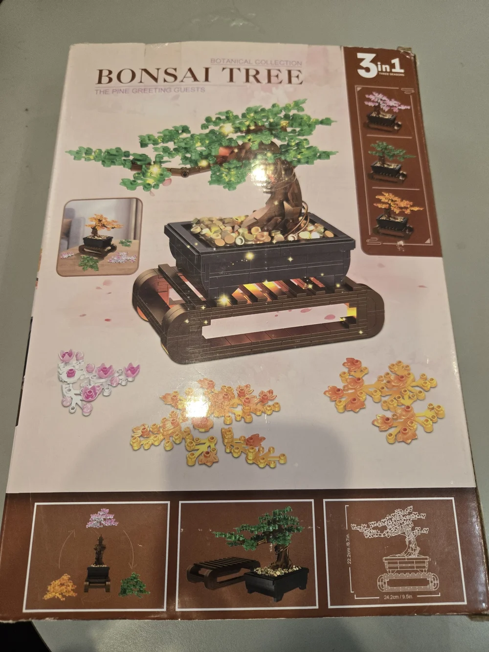 Bonsai Tree 3-in-1 Decorative Kit - Green and Brown
